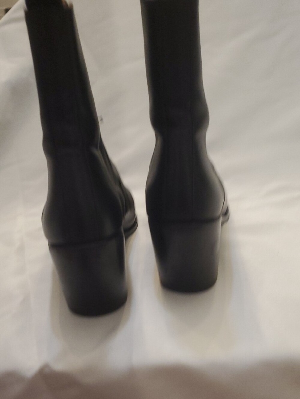 Beckett Simonon Black Leather Ankle Boots with Block Heel Women's 7.5 - Picture 7 of 16